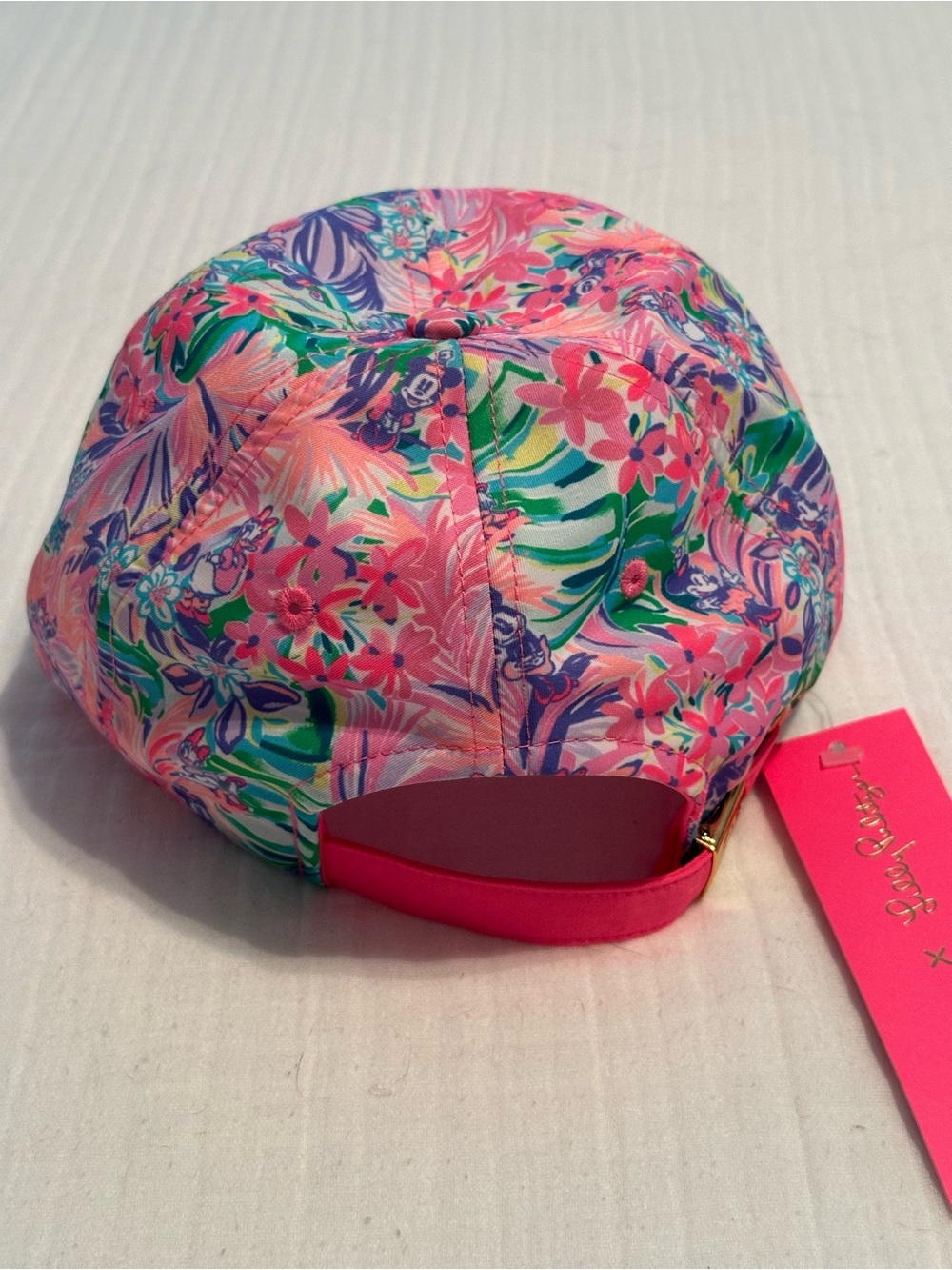 Disney+Lilly Pulitzer Tropical Floral Hidden Minnie/Daisy Ball Cap - Picture 5 of 7